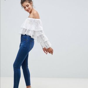 Lace Bardot top